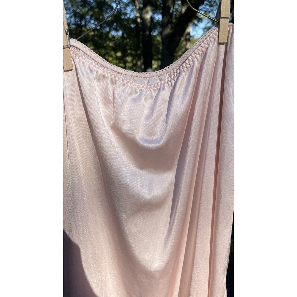 Lily of France Half Slip Pink Antron Nylon Side Split Lace 2206 Ladies Medium